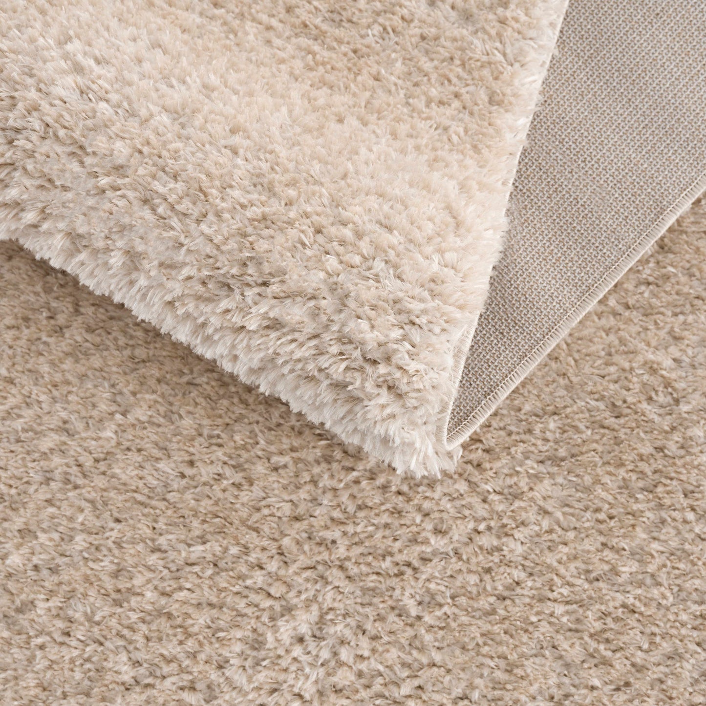 Heavenly Solid Dark Beige Plush Rug - Clearance