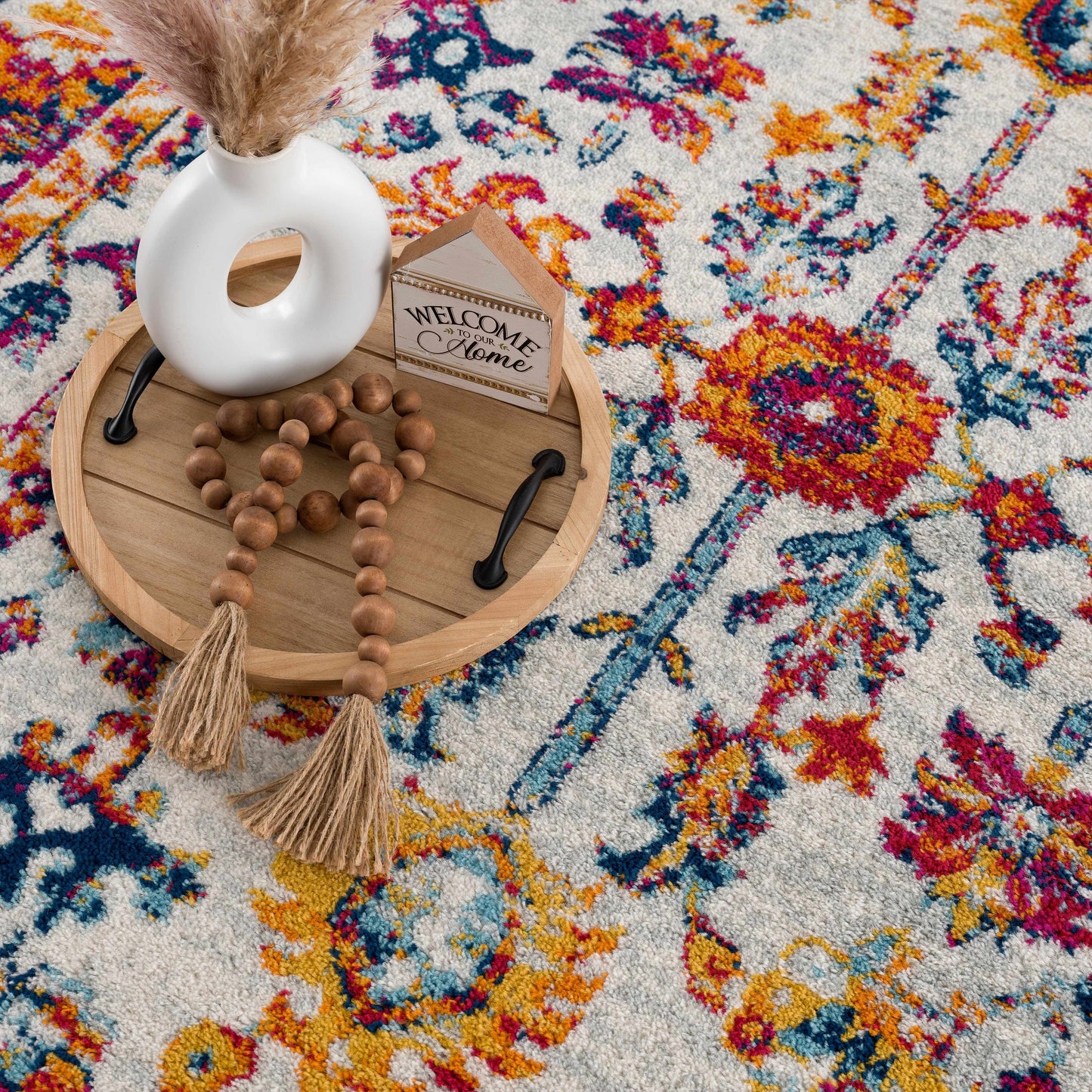 Istanbul Vintage Orange Area Carpet - Clearance