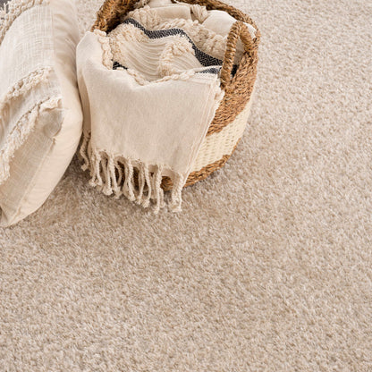 Heavenly Solid Dark Beige Plush Rug - Clearance