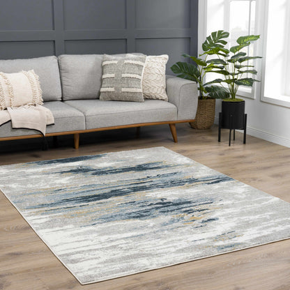 Live Marble Blue Area Rug