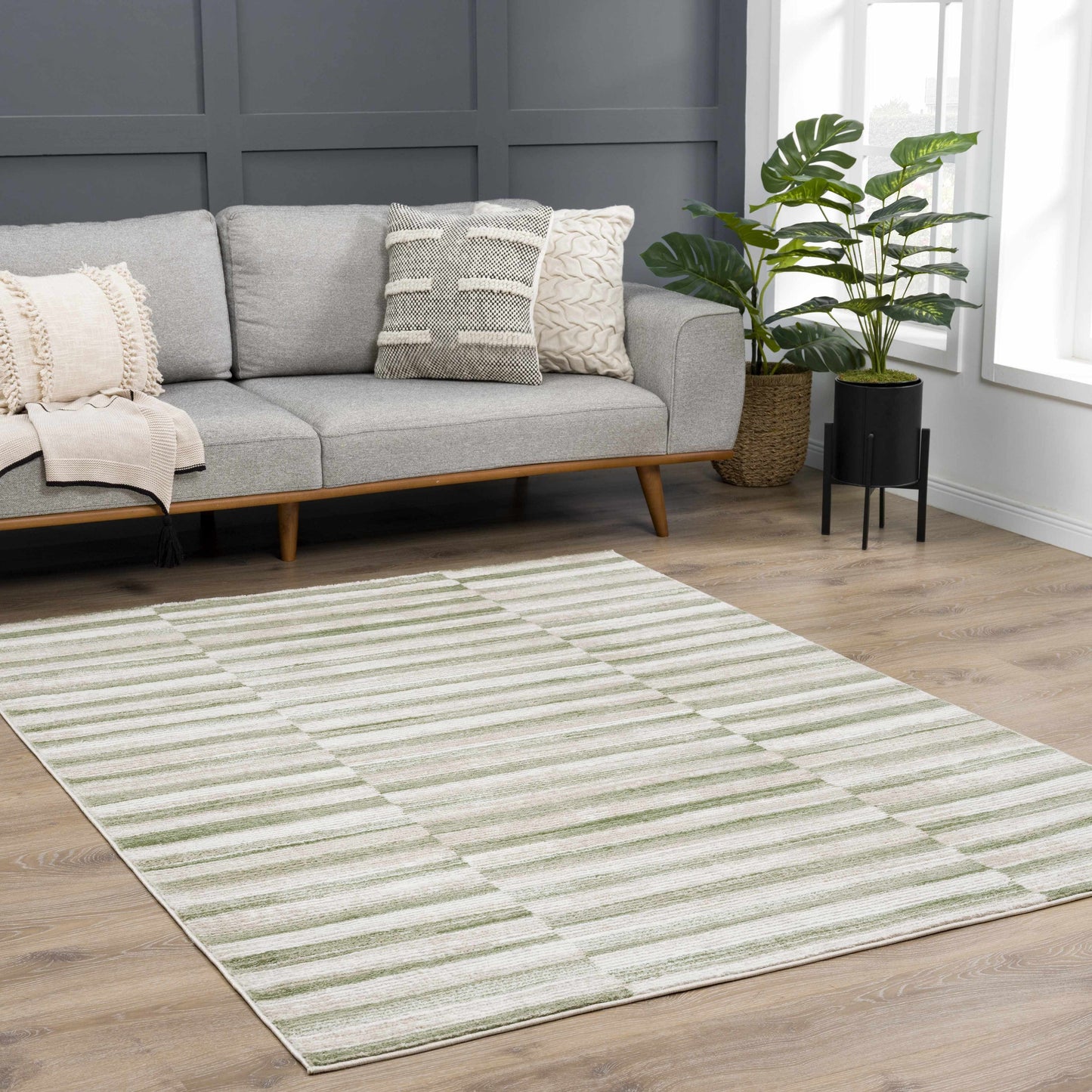 Liverpool Broken Striped Area Rug