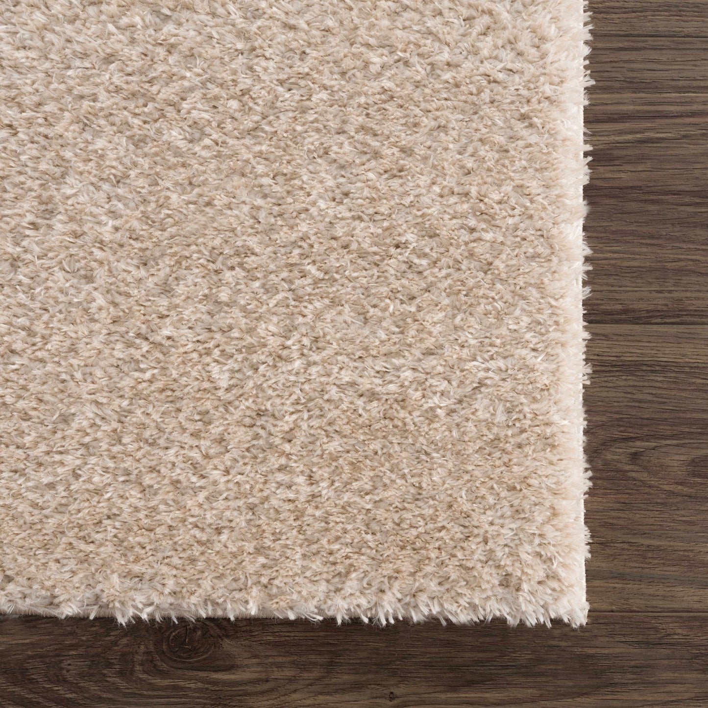 Heavenly Solid Dark Beige Plush Rug - Clearance