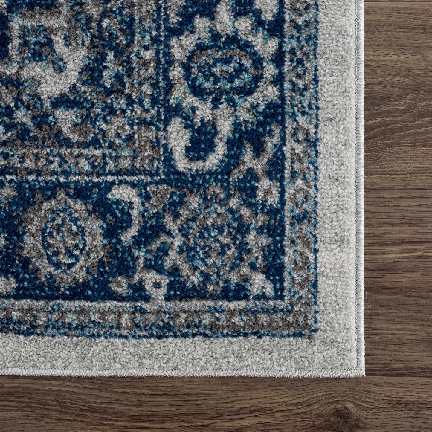 Istanbul Medallion Blue Area Carpet - Clearance