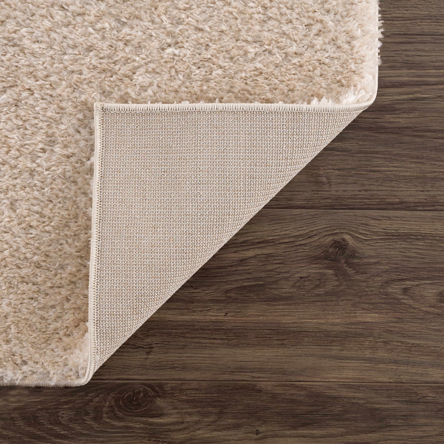 Heavenly Solid Dark Beige Plush Rug - Clearance