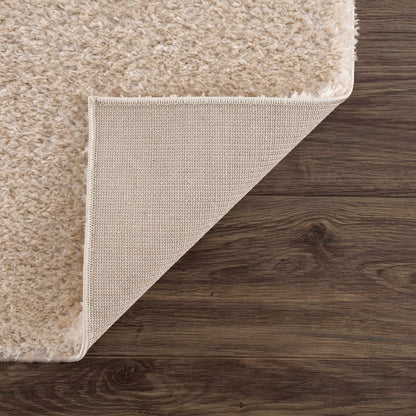 Heavenly Solid Dark Beige Plush Rug - Clearance
