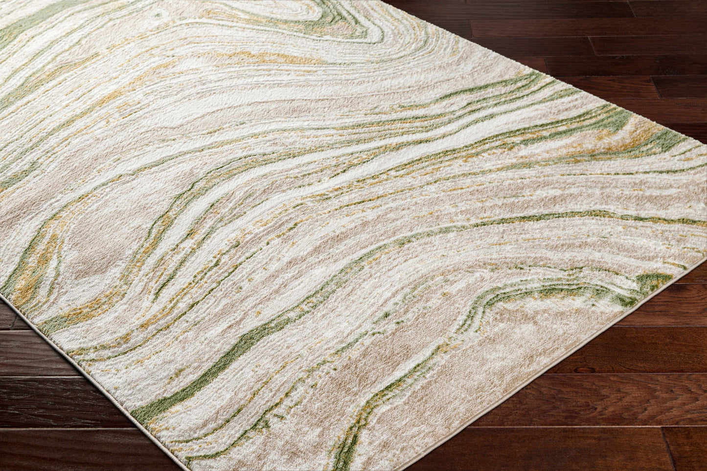 Live Marble Green Area Rug