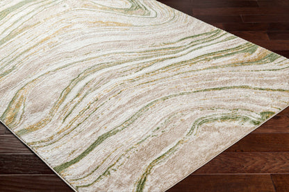 Live Marble Green Area Rug