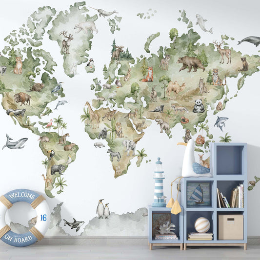 Watercolor Art Collection: World Maps, Florals, Geometric Patterns & Home Decor