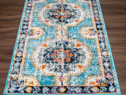 Tigried Turquoise 2308 Area Rug - Clearance