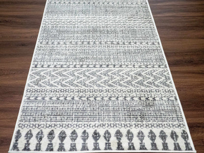 Tigri Aztec Ivory & Gray Area Rug Collection for Living Room and Dining Spaces Home Decor Accent