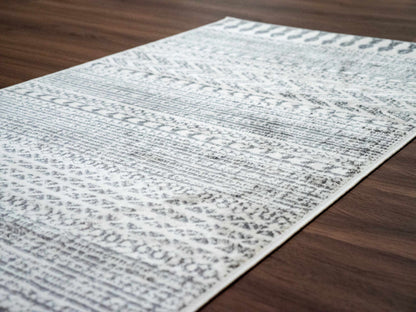 Tigri Aztec Ivory & Gray Area Rug Collection for Living Room and Dining Spaces Home Decor Accent