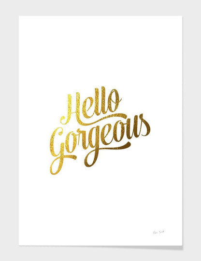 Hello Gorgeous Gold  Cushion/Pillow